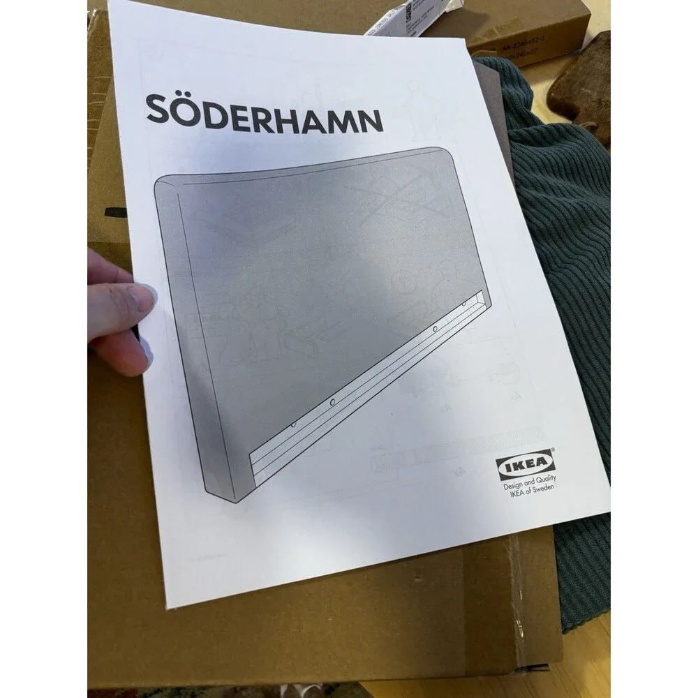 Ikea SODERHAMN Tonerud green COVER for Armrest 205.673.46 New (cover only)